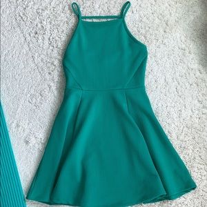 Green stretchy dress